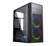 GEMBIRD Midi Tower Fornax M100RGB ATX wentylatory RGB Czarna CCC-FC-M100RGB - 1184606 - zdjęcie 1